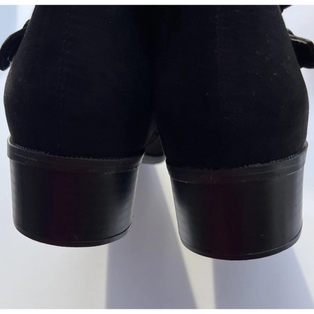 Italian Shoemakers Women’s Sz 7.5 LILAH Ankle Booties Black Strap Belt Western - Picture 13 of 15